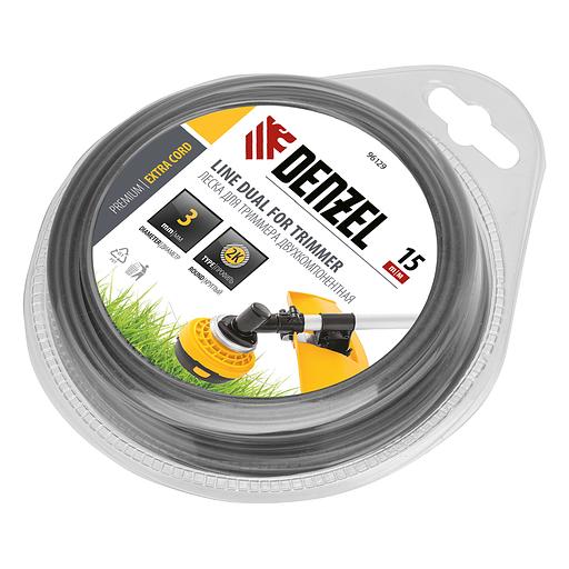 Леска для триммера двухкомпонентная круглая 3,0мм 15 м EXTRA CORD фото 1