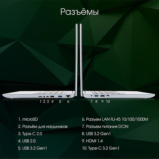 Ноутбук Digma Pro Breve Ryzen 7 7730U 16Gb SSD512Gb AMD Radeon Graphics 15.6" IPS FHD (1920x1080) Windows 11 Pro silver WiFi BT Cam 4500mAh (DN15R7-ADXW05) фото 8