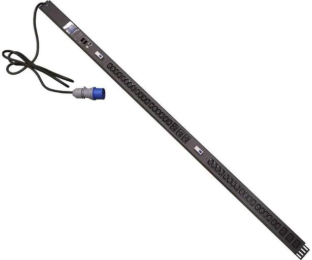 Блок распределения питания Lanmaster TWT-PDVMT1-6X36-32A верт.размещ. 6xC19 36xC13 с мониторингом 32A IEC 309 3м фото 1