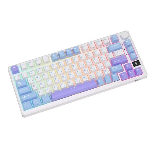 Клавиатура Royal Kludge RK-M75 Taro milk USB/2.4 GHz/Bluetоoth, RGB, Hot Swap, Brown switch фото 6