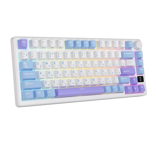 Клавиатура Royal Kludge RK-M75 Taro milk USB/2.4 GHz/Bluetоoth, RGB, Hot Swap, Brown switch фото 7