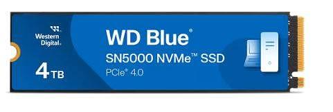 Твердотельный диск 4TB WD Blue, NVMe, M.2 2280, PCI-E 4x4 [R/W - 5500/5000 MB/s] фото 1