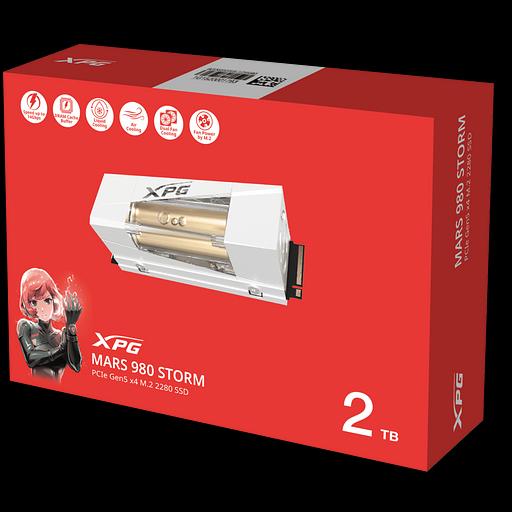 Твердотельный накопитель ADATA SSD XPG MARS 980 STORM, 2000GB, M.2(22x80mm), NVMe, PCIe 5.0 x4, 3D NAND, R/W 14000/13000MB/s, IOPs 2 000 000/1 650 000, TBW 1480, DWPD 0.4, with Heat Sink (5 лет) фото 7