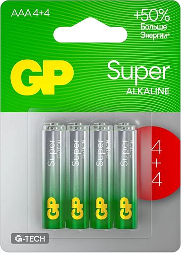 Аккумулятор GP Super Alkaline G-Tech AAA NiMH 1000mAh (8шт) фото 1