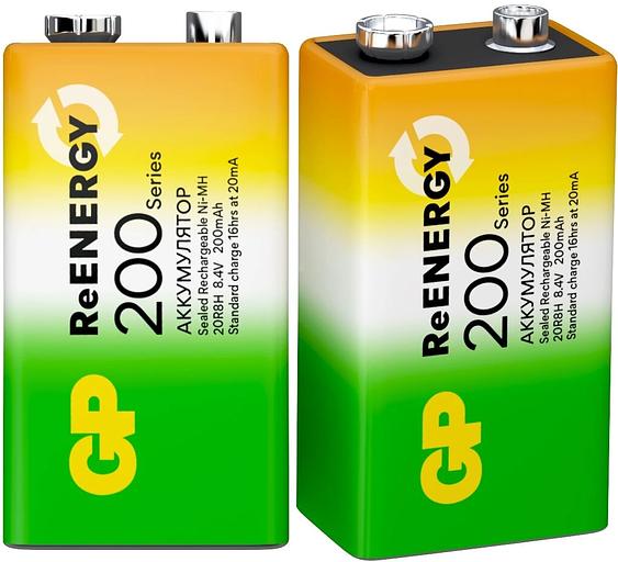Аккумулятор GP 20R8H 9V Крона 9V NiMH 200mAh (1шт) фото 3