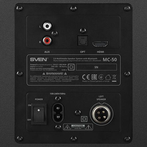 Колонки Sven MC-50 2.0 черный 210Вт BT фото 9