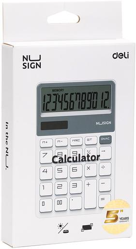 Калькулятор настольный Deli Nusign ENS042WHITE белый 12-разр. фото 7