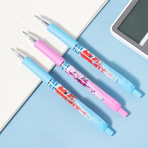 Ручка шариков. автоматическая Deli Super Wings (EQ61-BL) ассорти d=0.7мм син. черн. 1стерж. пулевидный пиш. наконечник кругл. резин. манжета чернила пониженной вязкости фото 4