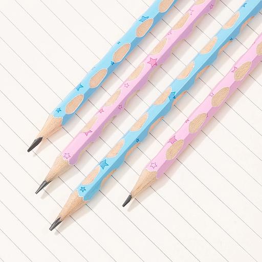 Карандаш ч/г Deli EC055-HB 2.2мм HB шестигран. липа ассорти ластик фото 3