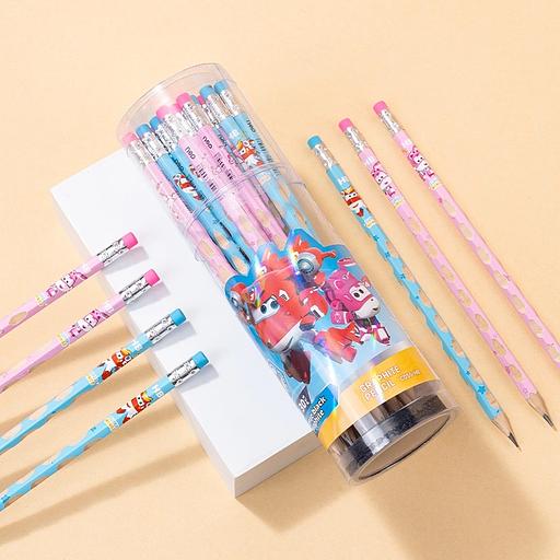 Карандаш ч/г Deli EC055-HB 2.2мм HB шестигран. липа ассорти ластик фото 4