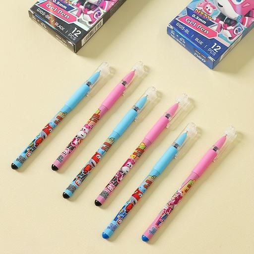 Ручка гелев. Deli Super Wings (EG105-PR) ассорти d=0.5мм фиол. черн. 1стерж. пулевидный пиш. наконечник кругл. резин. манжета фото 4