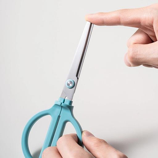 Ножницы Deli ENS051 BLUE Nusign офисные 180мм ручки пластиковые титановое покрытие сталь голубой фото 4