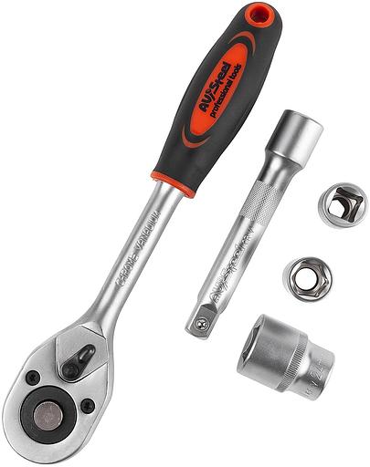 Набор торцевых головок Av Steel AV-011012 в комплекте 12 предметов фото 2