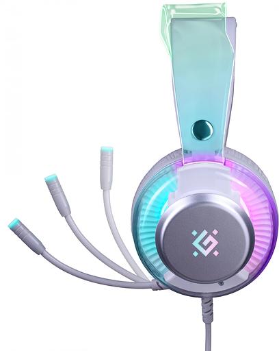 Игровая гарнитура DEFENDER (62490) Glitch белый, RGB фото 2