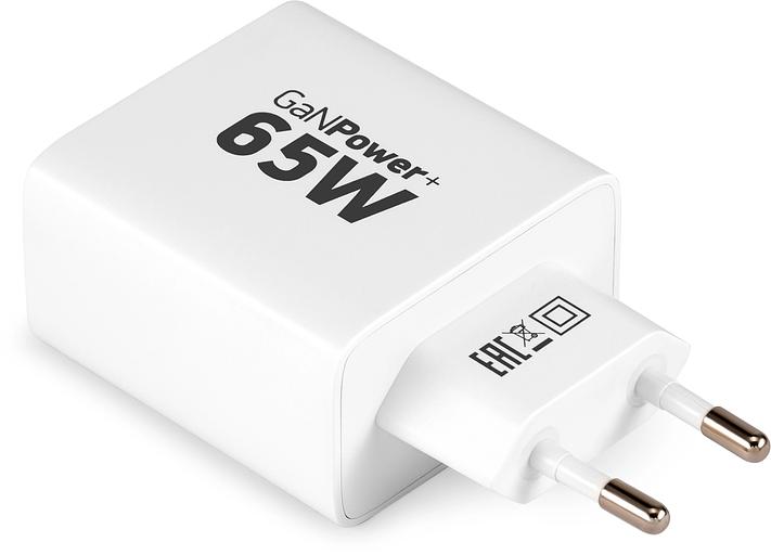 Сетевое зар./устр. Digma Pro DPW6B 65W 3.25A (PD+QC) 2хUSB-C/USB-A универсальное белый (DPW6B5GX12WH) фото 1