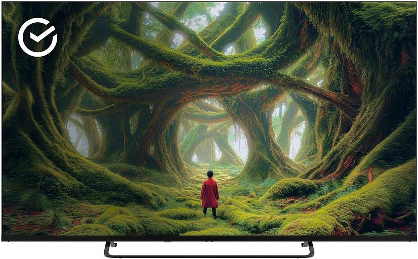 Телевизор LED Sber 50" SDX-50U4127 Салют ТВ черный 4K Ultra HD 60Hz DVB-T DVB-T2 DVB-C DVB-S DVB-S2 USB WiFi Smart TV фото 1