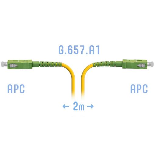 Патчкорд оптический SC/APC SM G.657.A1 2 метра фото 1