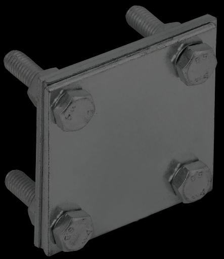 Зажим крестообразный с разделителем полоса-полоса 40мм оцинкованная сталь TD IEK фото 1