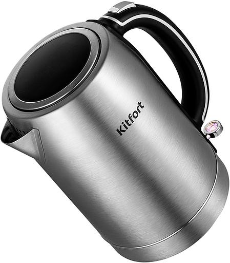 Чайник электрический Kitfort КТ-6175 1.7л. 2200Вт серебристый/черный корпус: металл/пластик фото 5