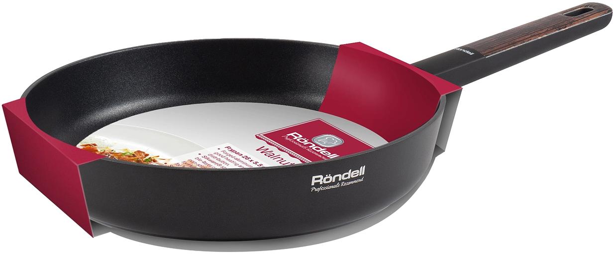 Сковорода Rondell Walnut RDA-1942 круглая 28см покрытие: антипригарное ручка несъемная (без крышки) черный фото 5