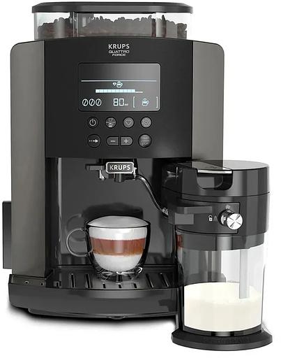 Кофемашина Krups Arabica Latte EA819E10 1450Вт черный/коричневый фото 1