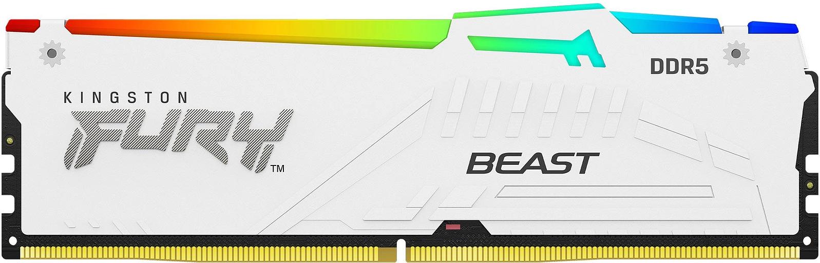 Память DDR5 16GB 6000MHz Kingston KF560C30BWEA-16 Fury Beast RGB RTL Gaming PC5-48000 CL30 DIMM 288-pin 1.4В kit single rank с радиатором Ret фото 1