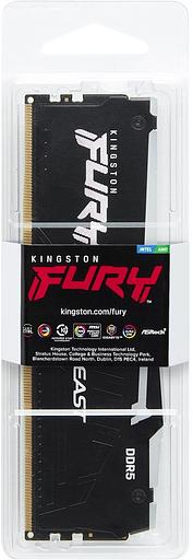 Память DDR5 16GB 6400MHz Kingston KF564C32BBEA-16 Fury Beast RGB RTL Gaming PC5-51200 CL32 DIMM 288-pin 1.4В single rank с радиатором Ret фото 3