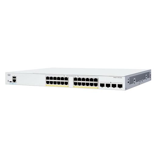 Коммутатор CISCO Catalyst 1300 24x 10/100/1000 RJ-45 PoE+, 4x 1Gb SFP uplinks, PoE+ 195W, Fanless, C1300-24P-4G фото 1