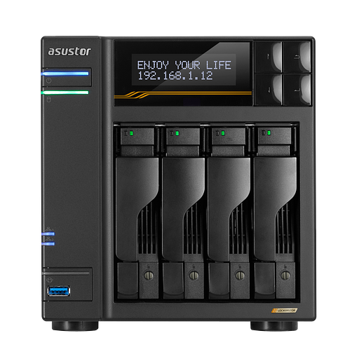 Платформа СХД ASUSTOR AS6804T 4 Bay (Max.16) 4xM.2 2x5GLAN 2x10GLAN 16GB (Max.64GB) DDR5 2xUSB-C 3xUSB фото 2