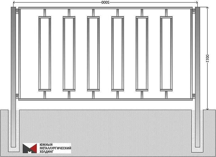 Пешеходное ограждение ПО11 фото 1