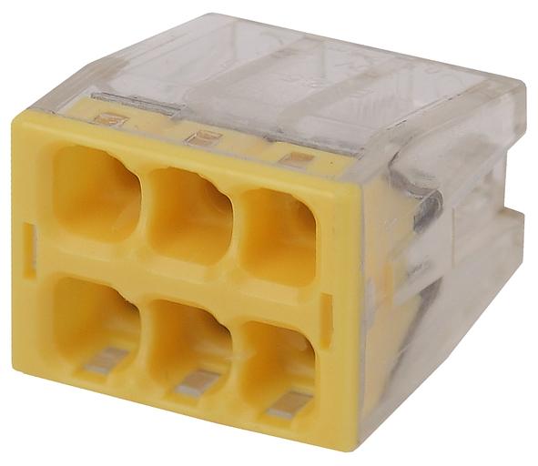 Клемма СМК компактная с пастой серии 246, 6 отверстий, 0,5-2,5 м NO-224-38 фото 1