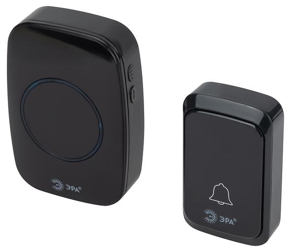 Звонок дверной беспроводной на батарейках 38 мелодий 180м IP20 с регулятором громкости и световой индикацией черный 3АА/А23 C88 фото 1