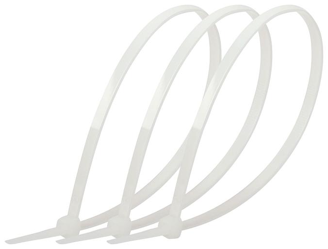 Стяжка кабельная нейлоновая (хомут) 4.8 х 400 мм белая (100 шт/уп) Simple NO-224-194 фото 1