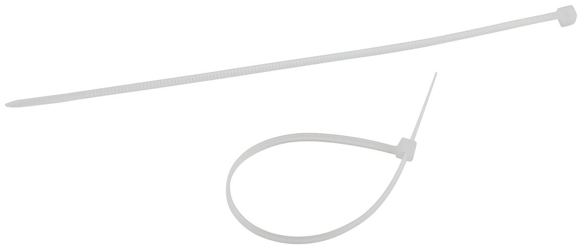 Стяжка кабельная нейлоновая (хомут) 2.5 х 200 мм белая (100 шт/уп) Simple NO-224-188 фото 2