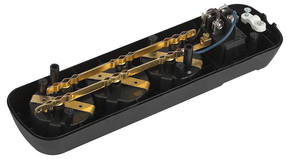 Колодка 3 розетки с заземлением с выключателем черная KX-3es-B фото 5