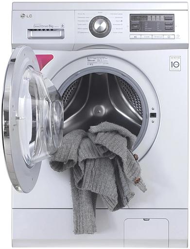 Стиральная машина LG F1296TD4 класс: A загр.фронтальная макс.:8кг серебристый инвертер фото 4