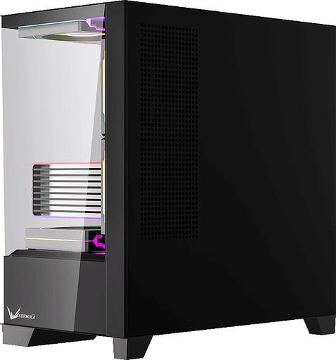 Корпус Formula Crystal Z1M Plus FR черный без БП mATX 5x120mm 2xUSB3.0 1xUSB3.1 audio bott PSU фото 7