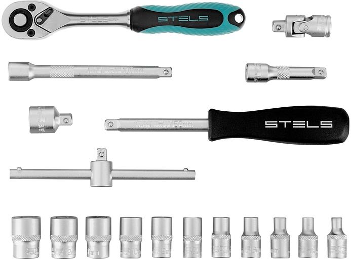 Набор инструментов Stels 13573 18 предметов (жесткий кейс) фото 4