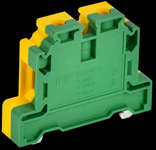 ARMAFIX Клемма винтовая CTS-PEN земля 16мм2 желто-зеленая IEK фото 1