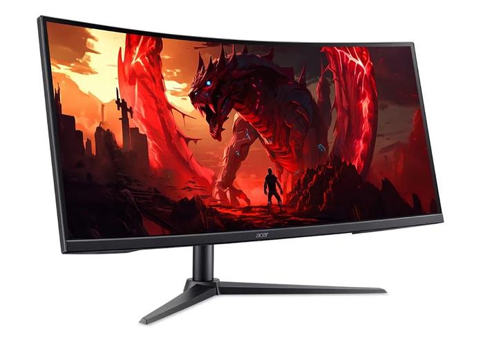 МОНИТОР 34" Acer Nitro XZ340CURW0bmiiphx Black (VA, изогнутый, 3440x1440, 240Hz, 1 ms, 178°/178°, 250 cd/m, 3000:1,HDMI фото 3