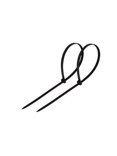 Хомут-стяжка кабельная нейлоновая 400x7,6 мм, черная, упаковка 100 шт фото 1