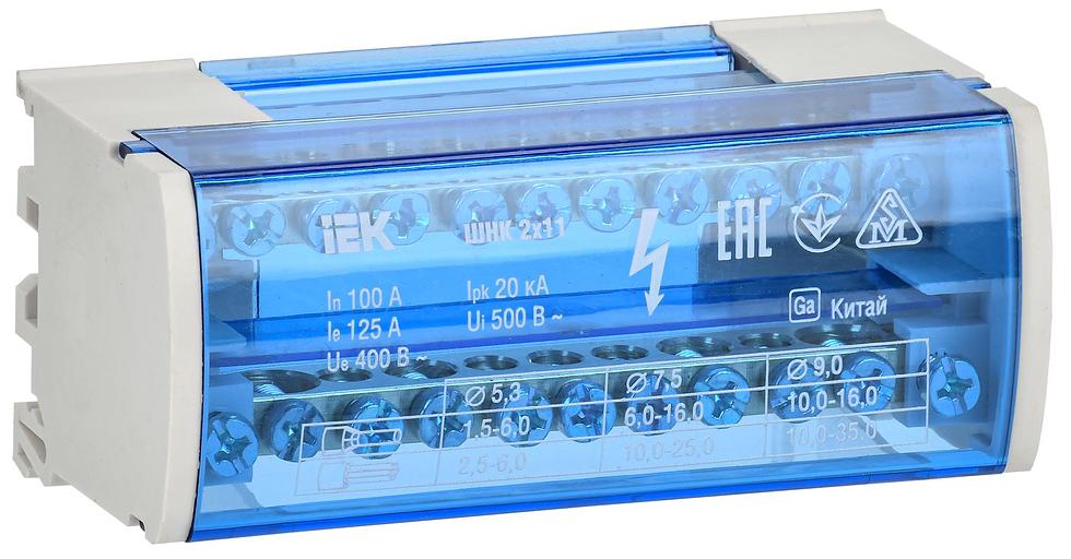 Шины на DIN-рейку в корпусе (кросс-модуль) ШНК 2х11 L+PEN фото 1