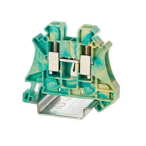 Клемма заземления, винтовой зажим, 2 точки подключения, 6 кв.мм фото 1