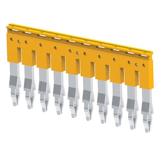 Перемычка гребенчатая 10 полюсов OptiClip JX4 для пруж. клемм сечением 4 кв.мм фото 1
