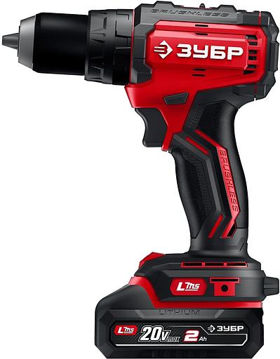 Бесщеточная ударная дрель-шуруповерт ЗУБР 20 В, 65 Н·м, 2 АКБ LMS (2 А·ч), сумка (ДБУ-65-22) фото 4