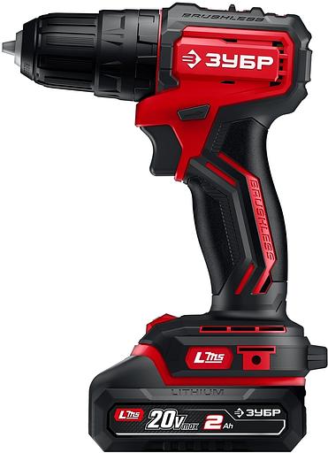 Бесщеточная ударная дрель-шуруповерт ЗУБР 20 В, 45 Н·м, 2 АКБ LMS (2 А·ч), сумка (ДБУ-45-22) фото 5