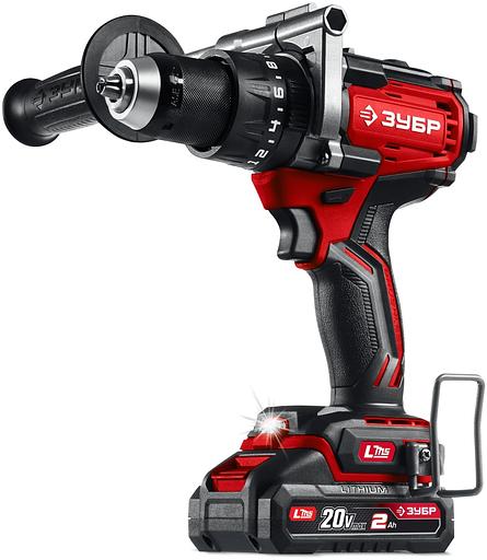 Бесщеточная ударная дрель-шуруповерт ЗУБР 20 В, 165 Н·м, 2 АКБ LMS (2 А·ч), сумка (ДБУ-165-22) фото 1