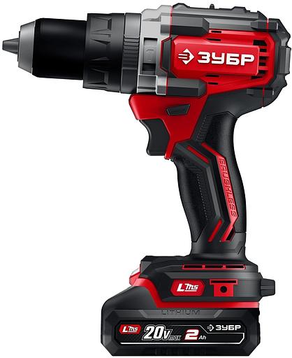 Бесщеточная ударная дрель-шуруповерт ЗУБР 20 В, 165 Н·м, 2 АКБ LMS (2 А·ч), сумка (ДБУ-165-22) фото 3