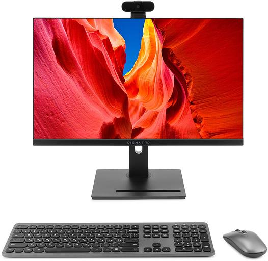 Моноблок Digma Pro Vision 23.8" Full HD Ryzen 7 7735U (1.8) 16Gb SSD512Gb RGr CR Windows 11 Pro Eth WiFi BT 90W клавиатура мышь Cam черный 1920x1080 фото 1