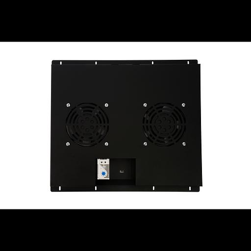 Блок вентиляторов для шкафов TFC глубиной 600мм, 2 вентилятора с терморегулятором, черный фото 2